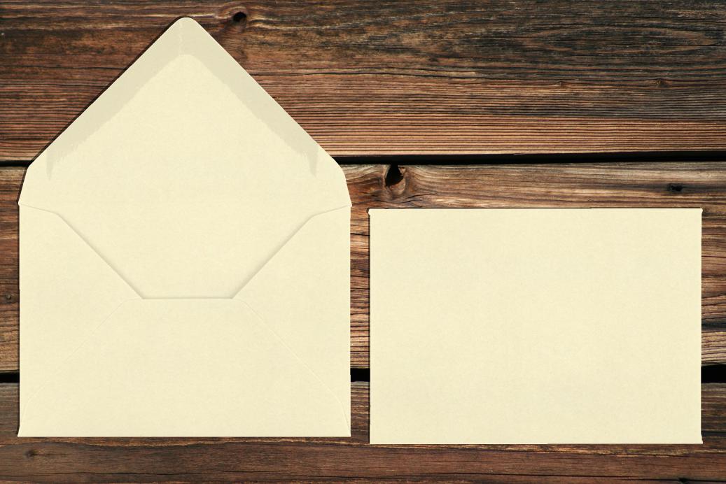 Briefhüllen 80x114 mm Nassklebend Elfenbein 120 g/qm